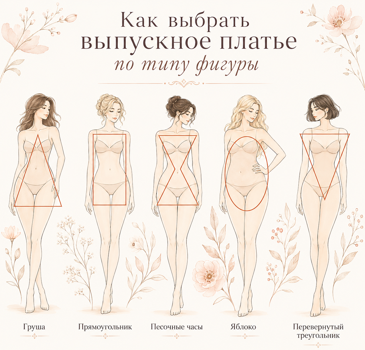 Выпускные платья по типу фигуры